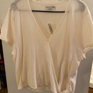 NWT short sleeve cream madewell top